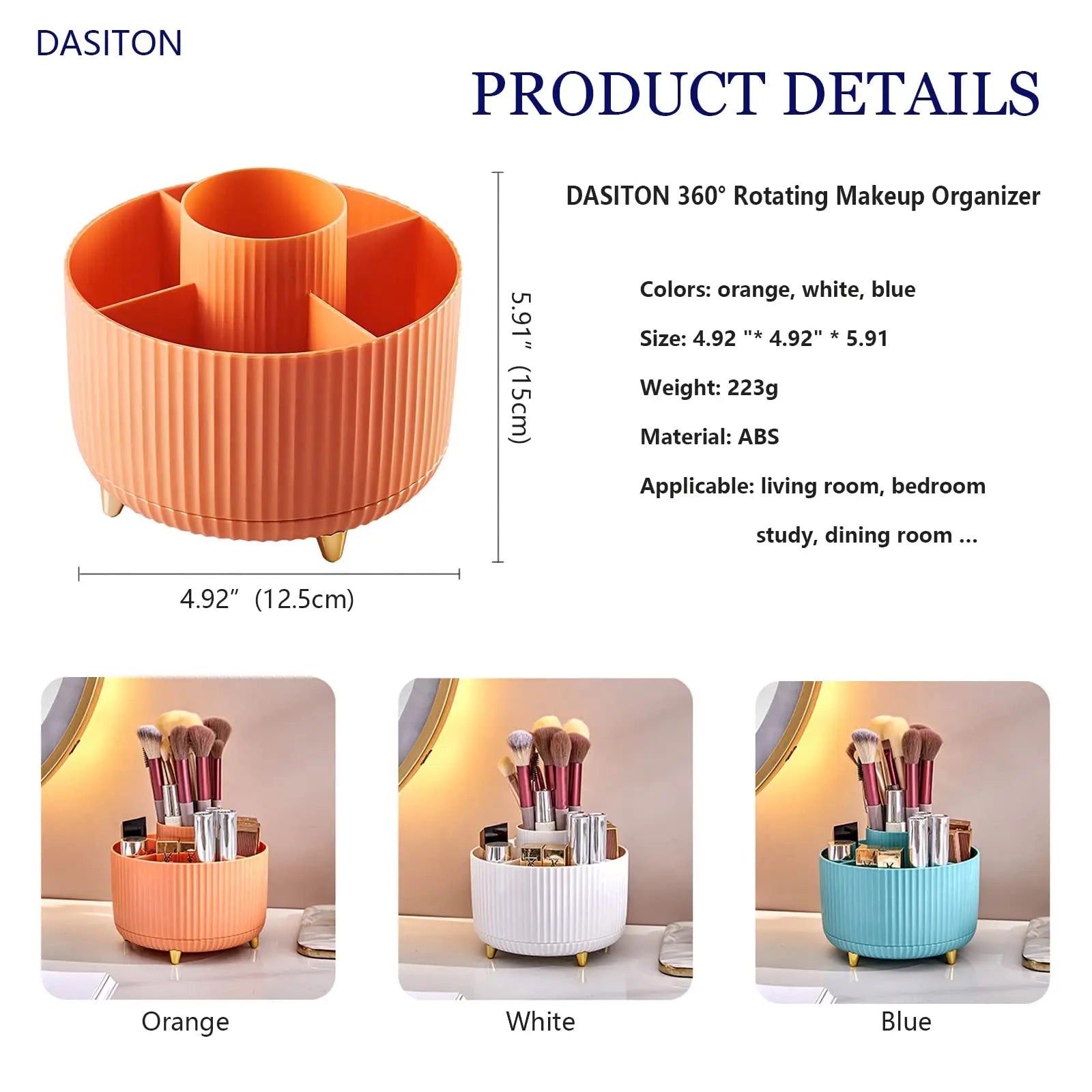 Organizador de Maquiagem Rotativo 360º