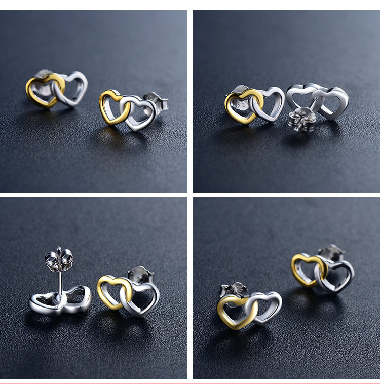 Conjunto Corações Unidos em Prata 925 (3 peças)