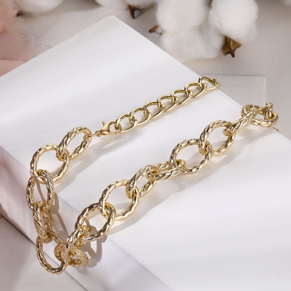 Colar Choker Corrente - Dourado