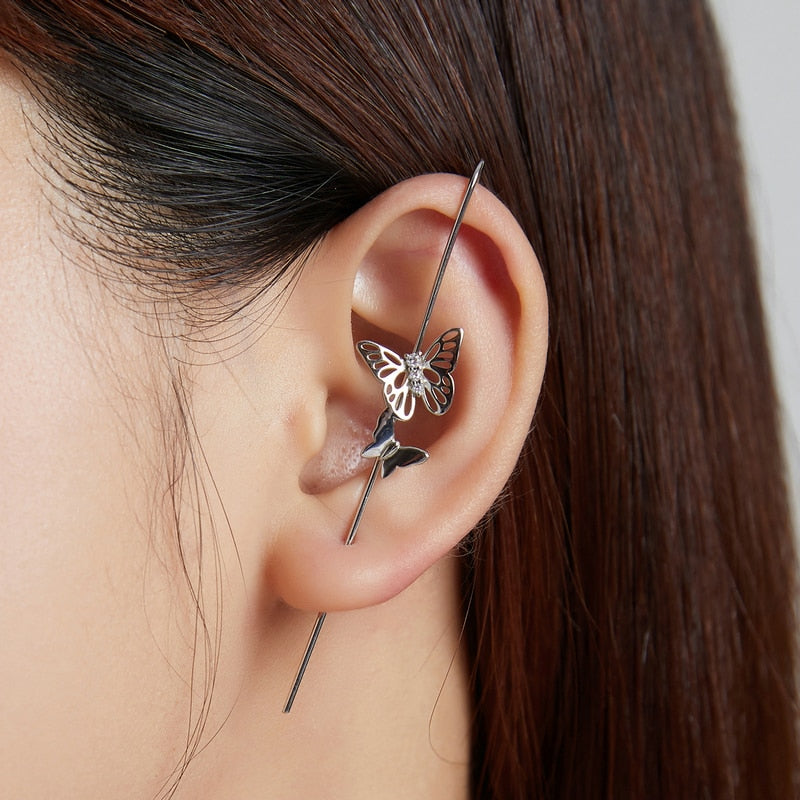 Transversal Butterfly Prata 925