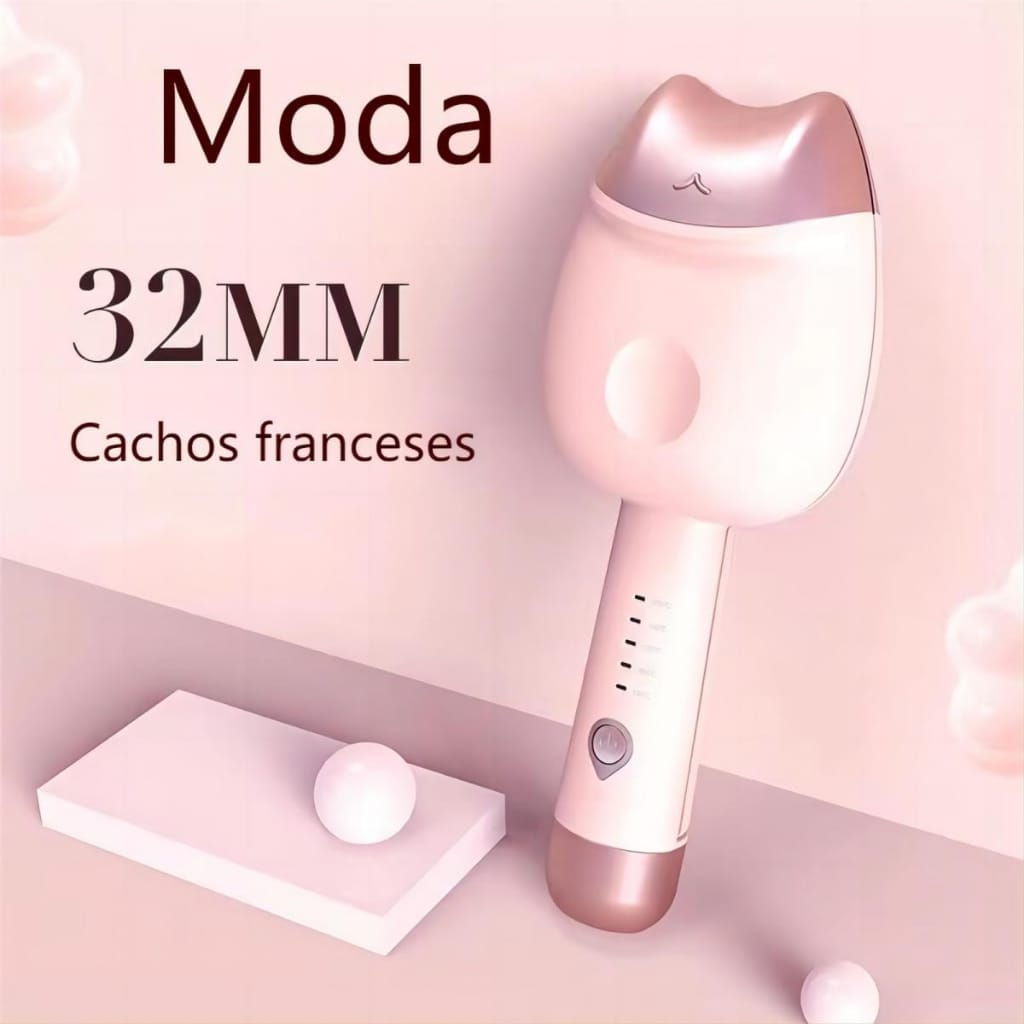 Modelador de cachos triondas com Cerâmica Profissional Duplo 32mm Bivolt