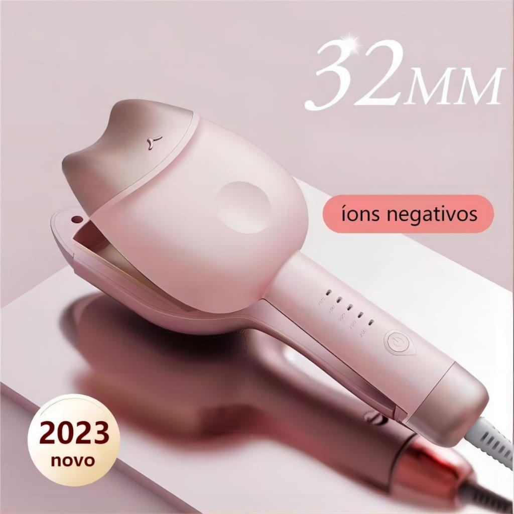 Modelador de cachos triondas com Cerâmica Profissional Duplo 32mm Bivolt