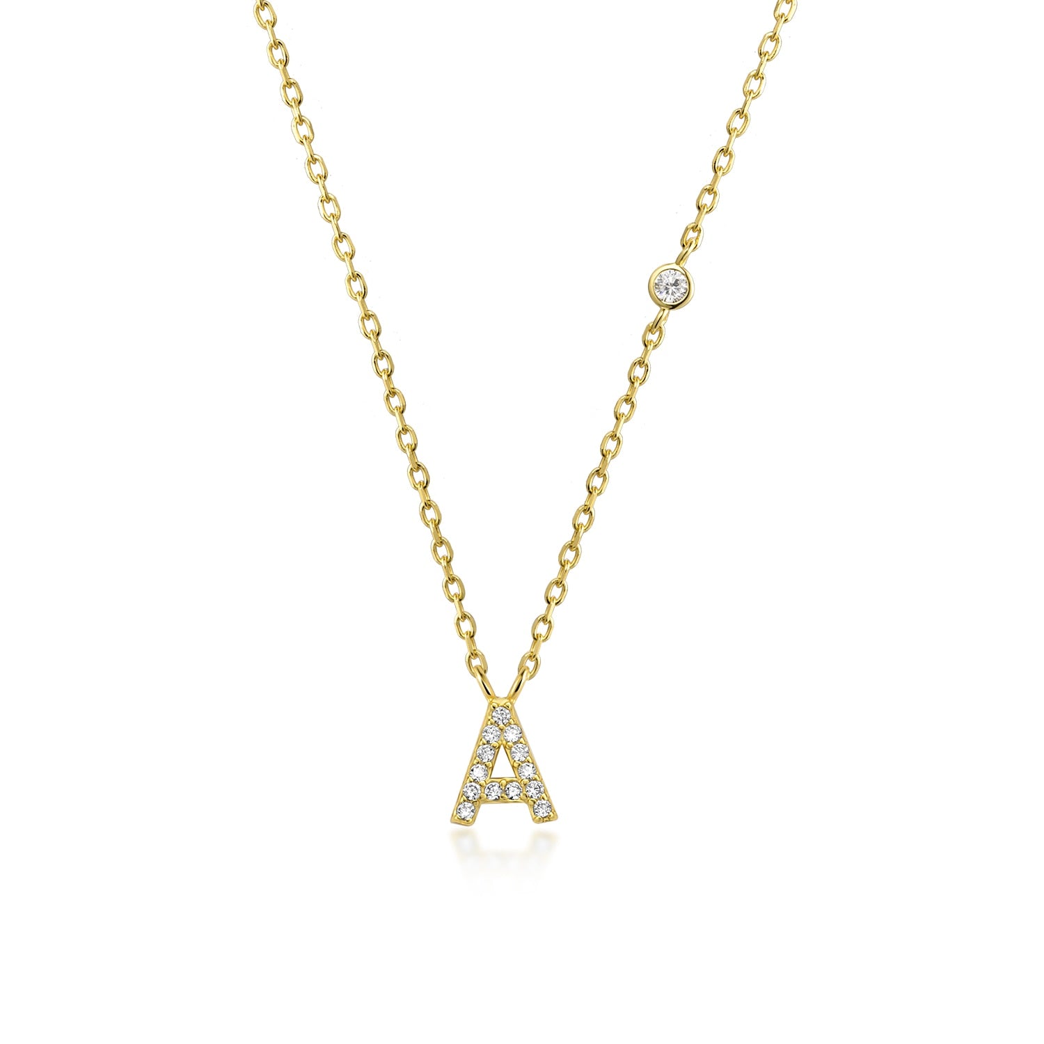 Colar Letra Banhado a Ouro 18k