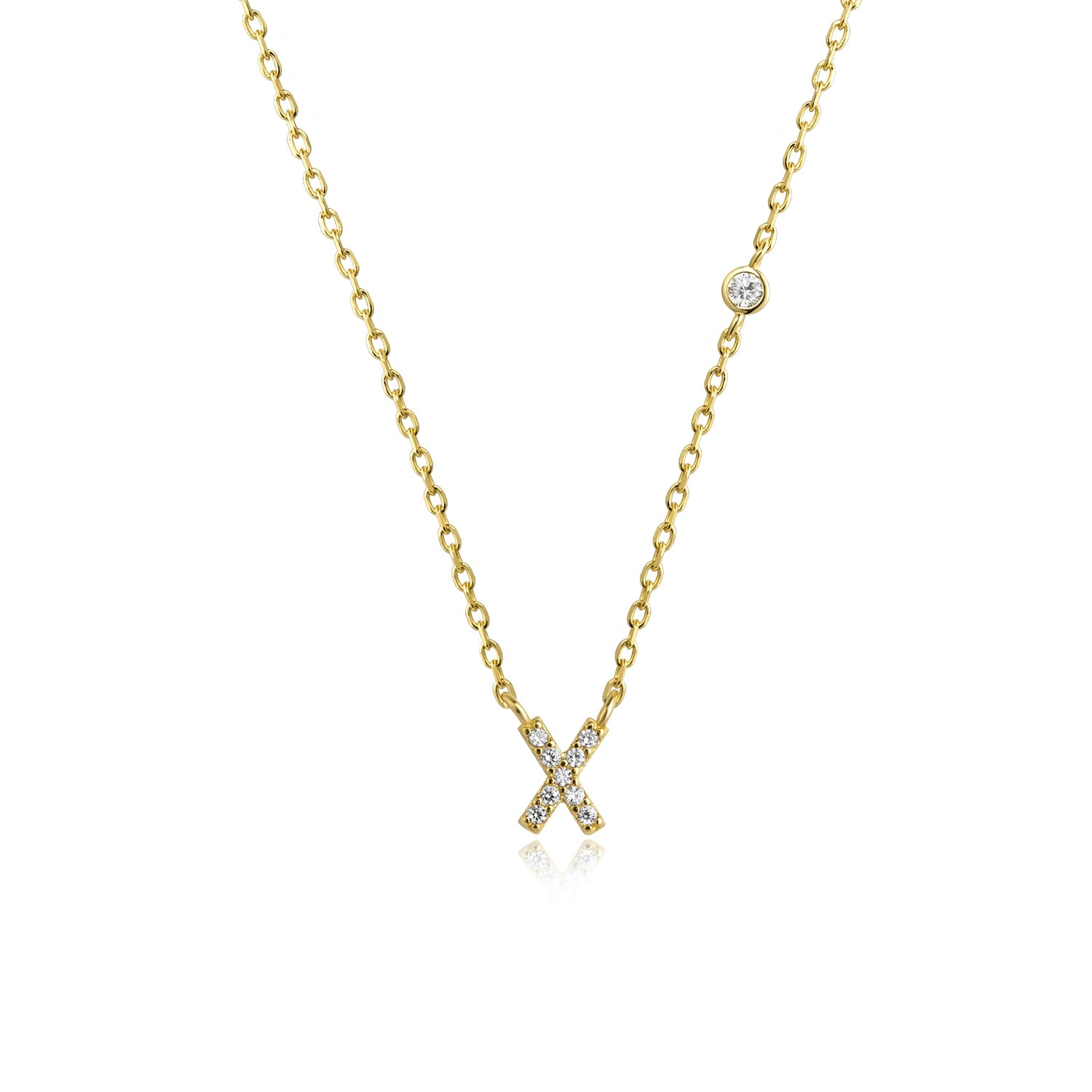 Colar Letra Banhado a Ouro 18k