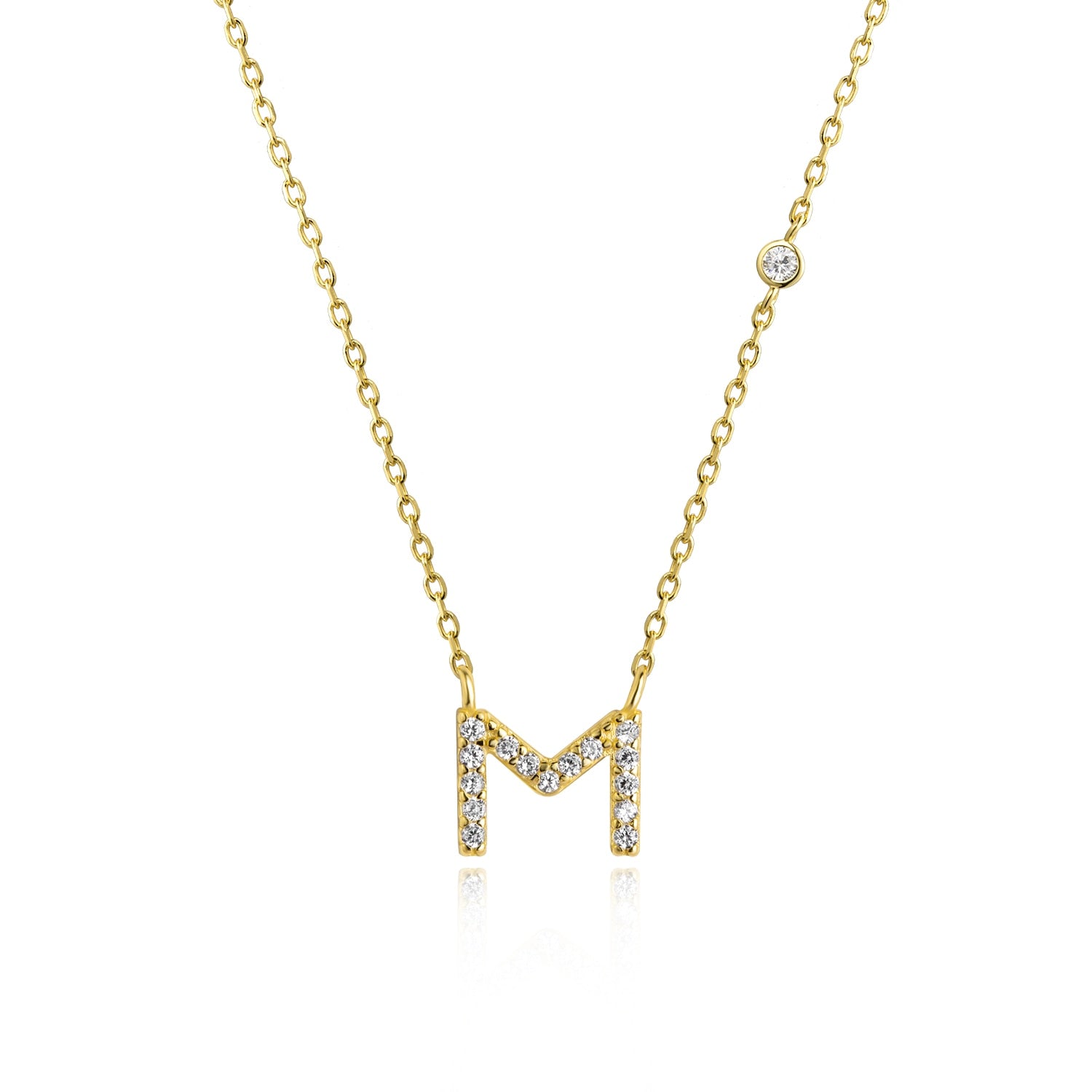 Colar Letra Banhado a Ouro 18k