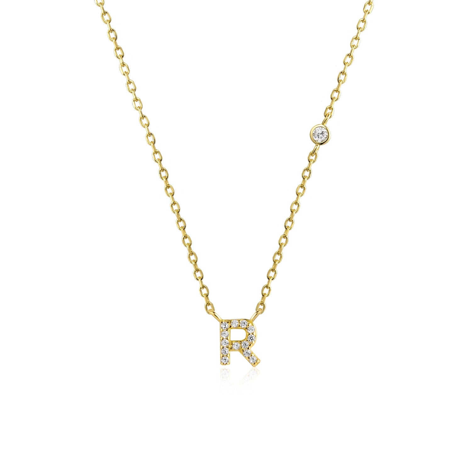 Colar Letra Banhado a Ouro 18k