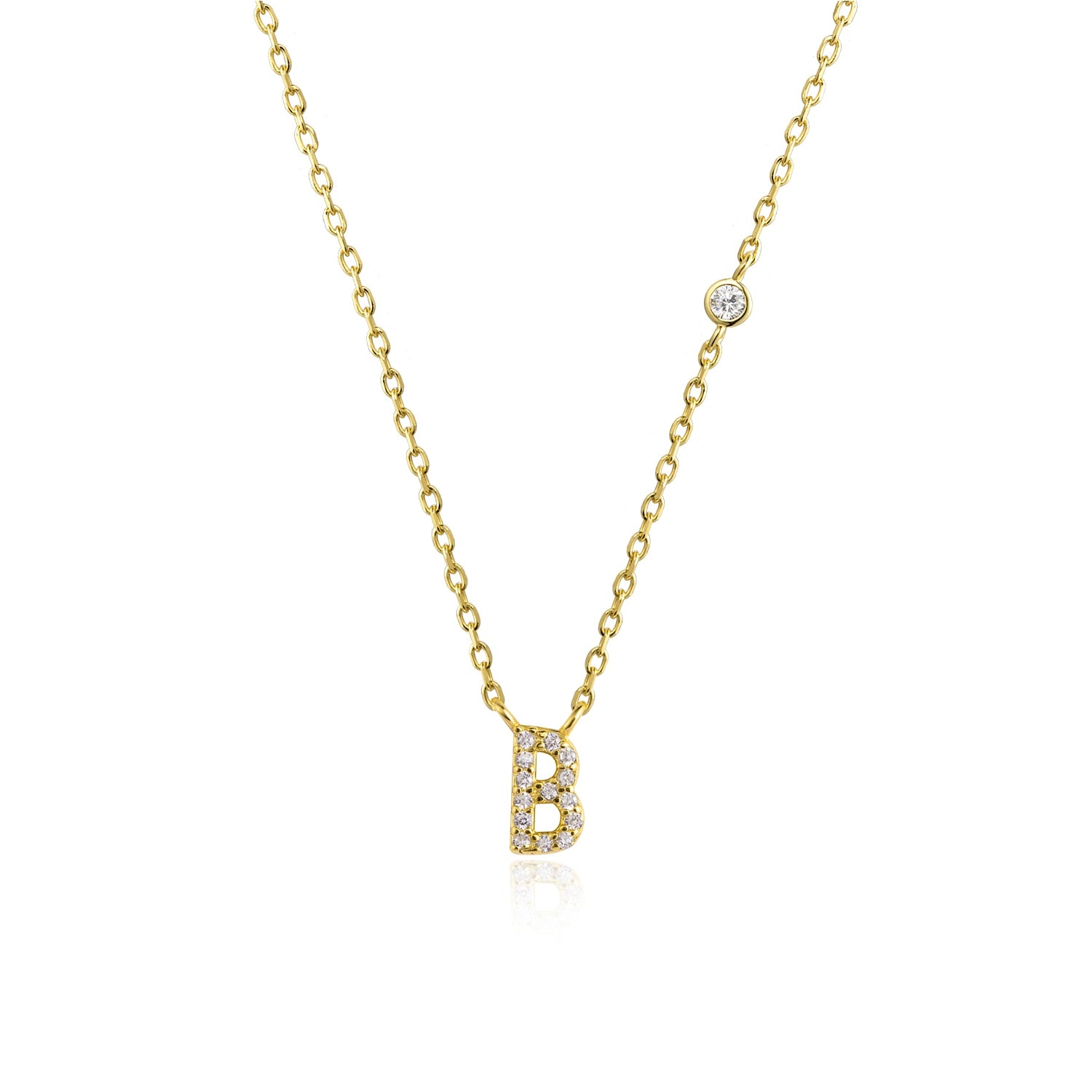 Colar Letra Banhado a Ouro 18k