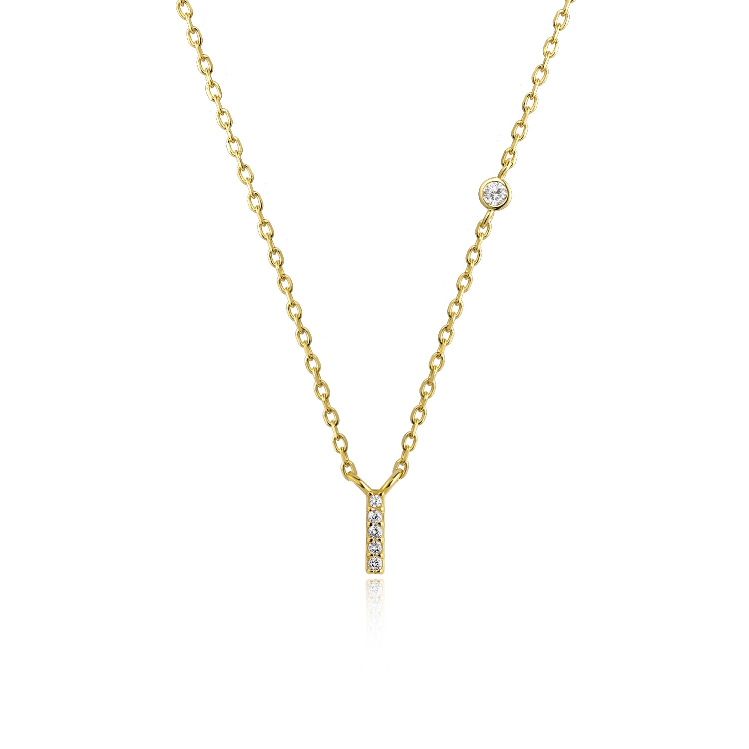 Colar Letra Banhado a Ouro 18k