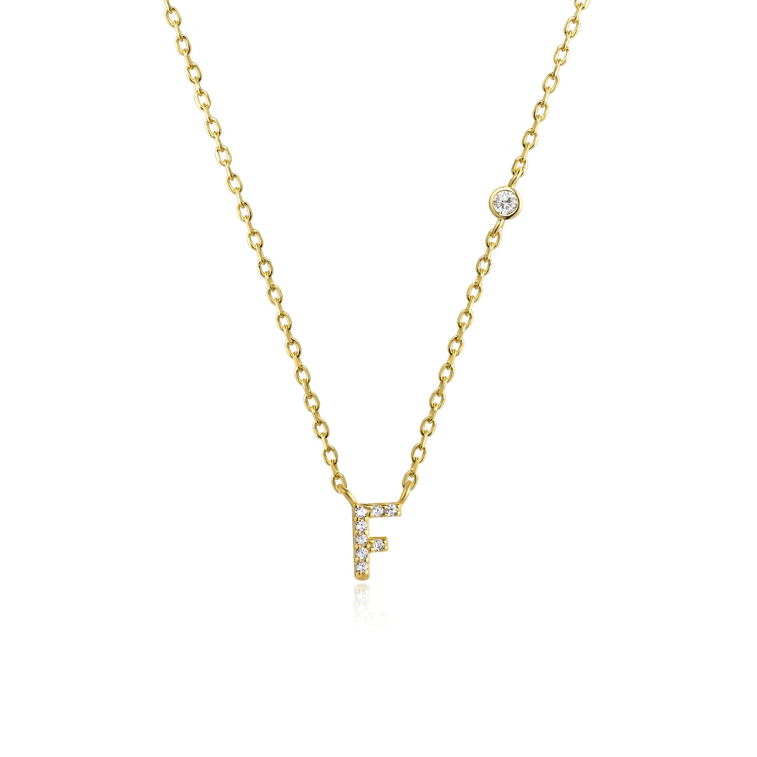 Colar Letra Banhado a Ouro 18k
