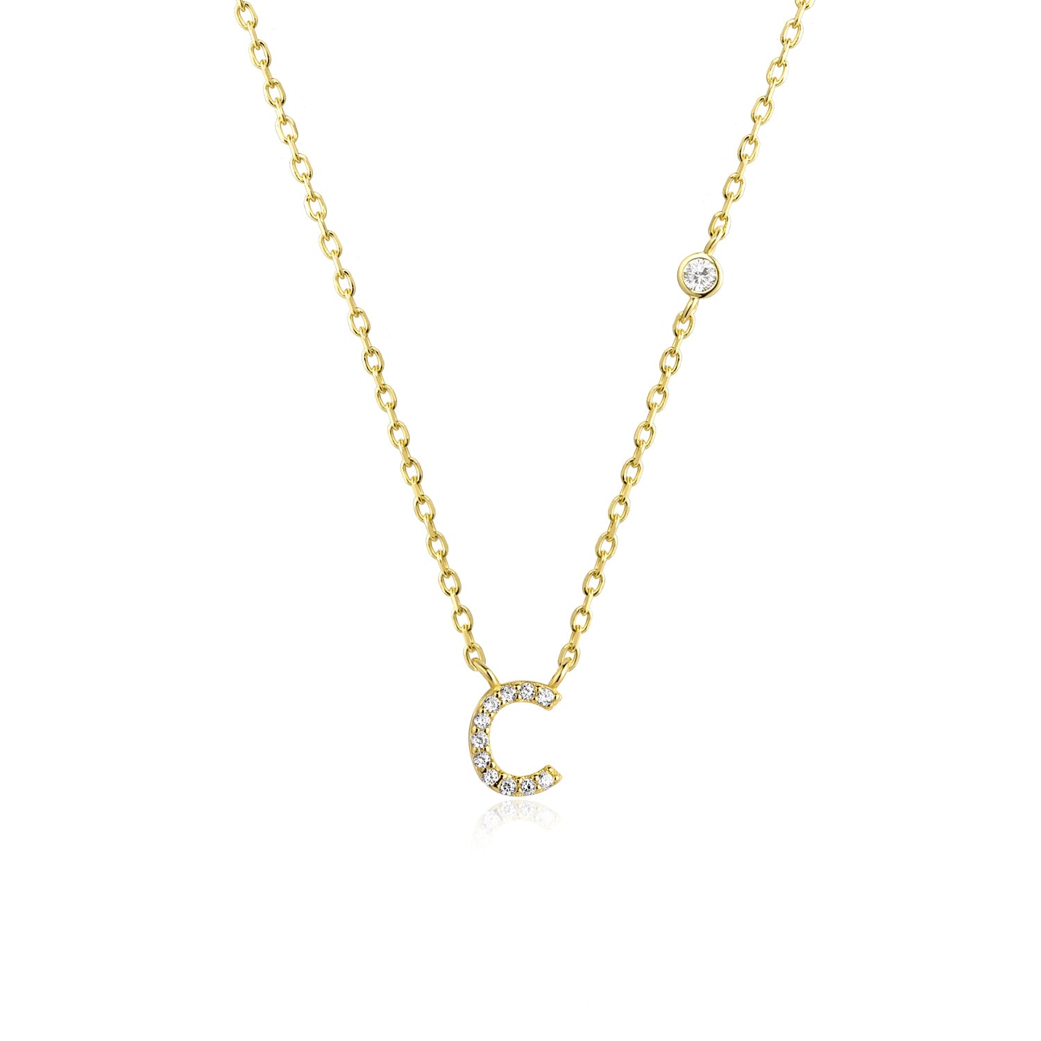 Colar Letra Banhado a Ouro 18k