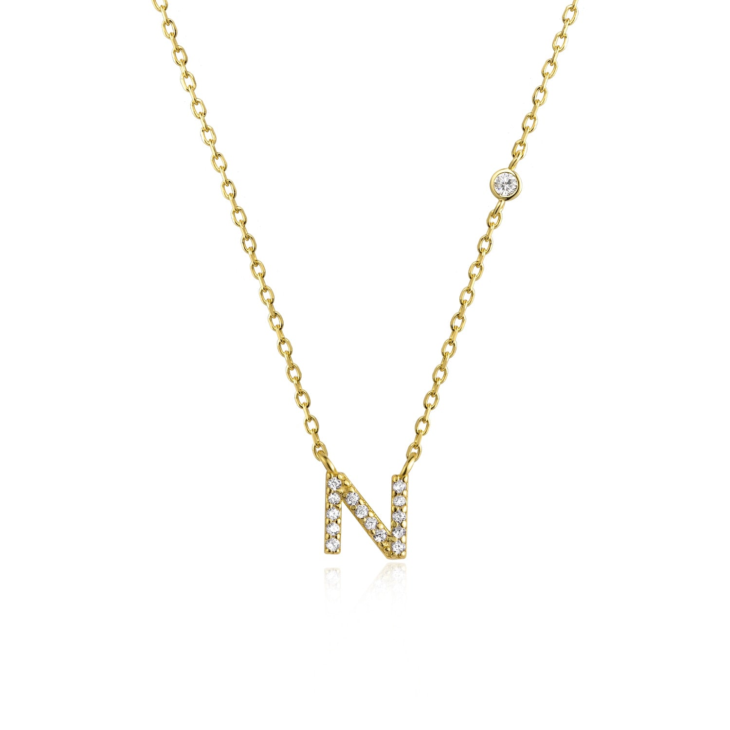 Colar Letra Banhado a Ouro 18k