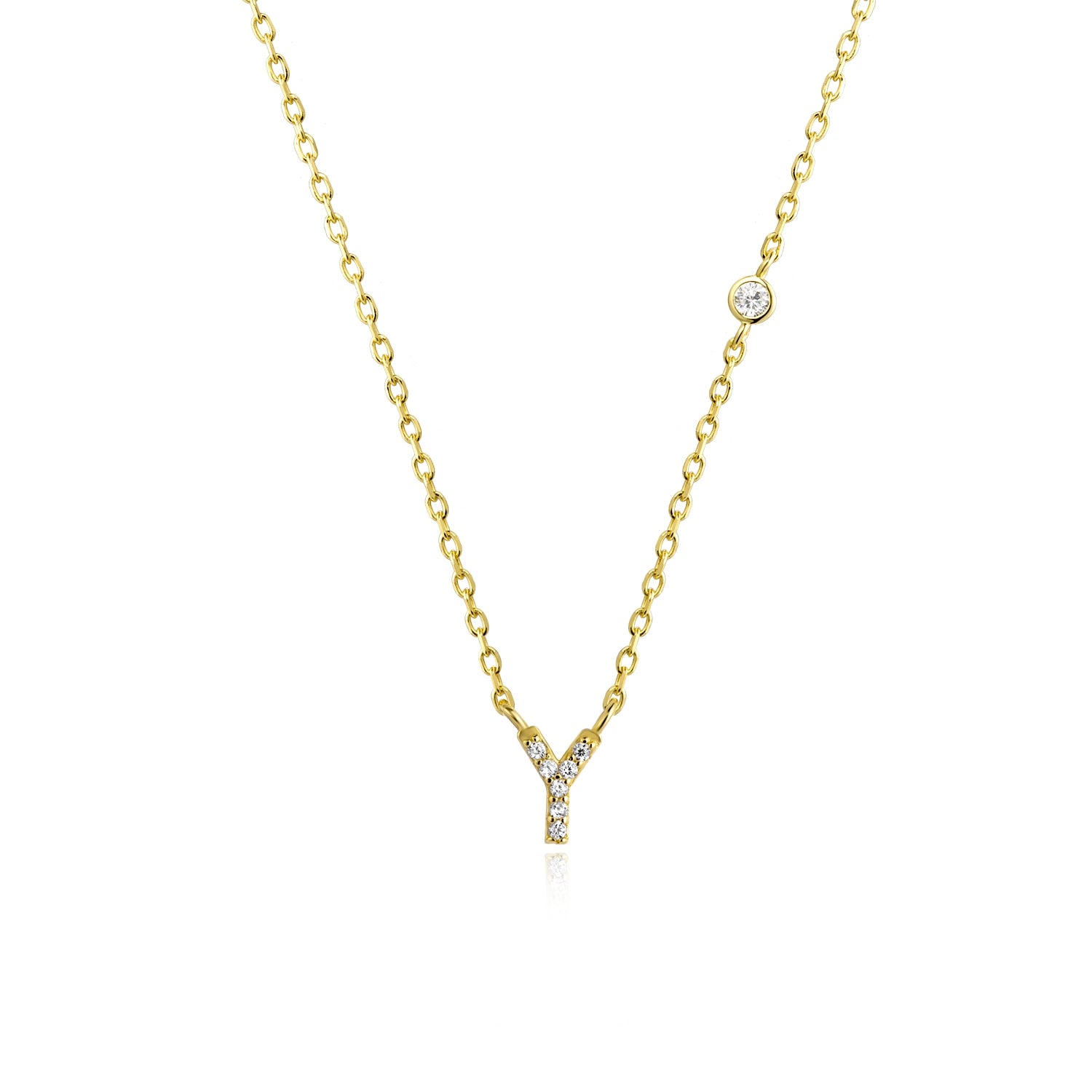 Colar Letra Banhado a Ouro 18k