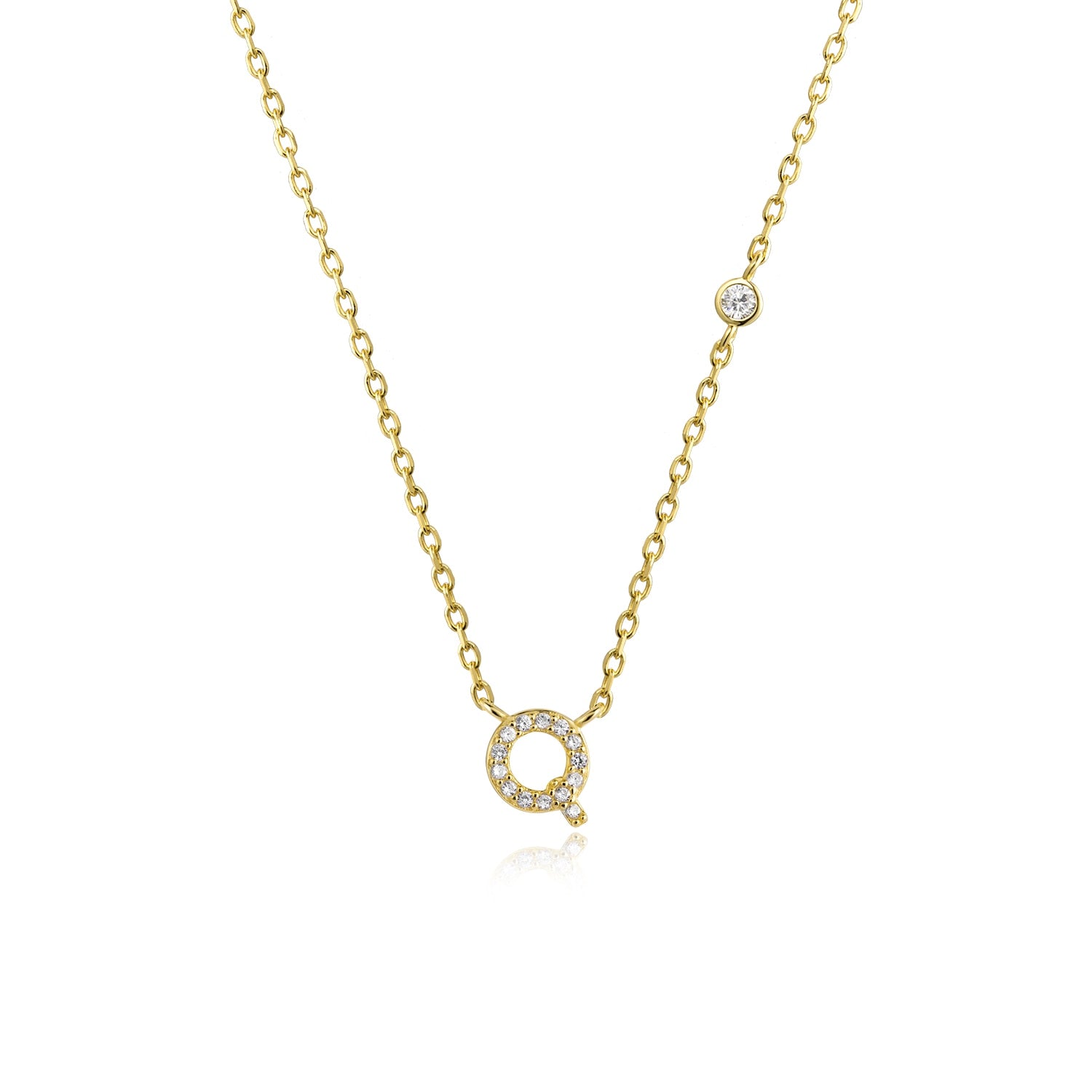 Colar Letra Banhado a Ouro 18k