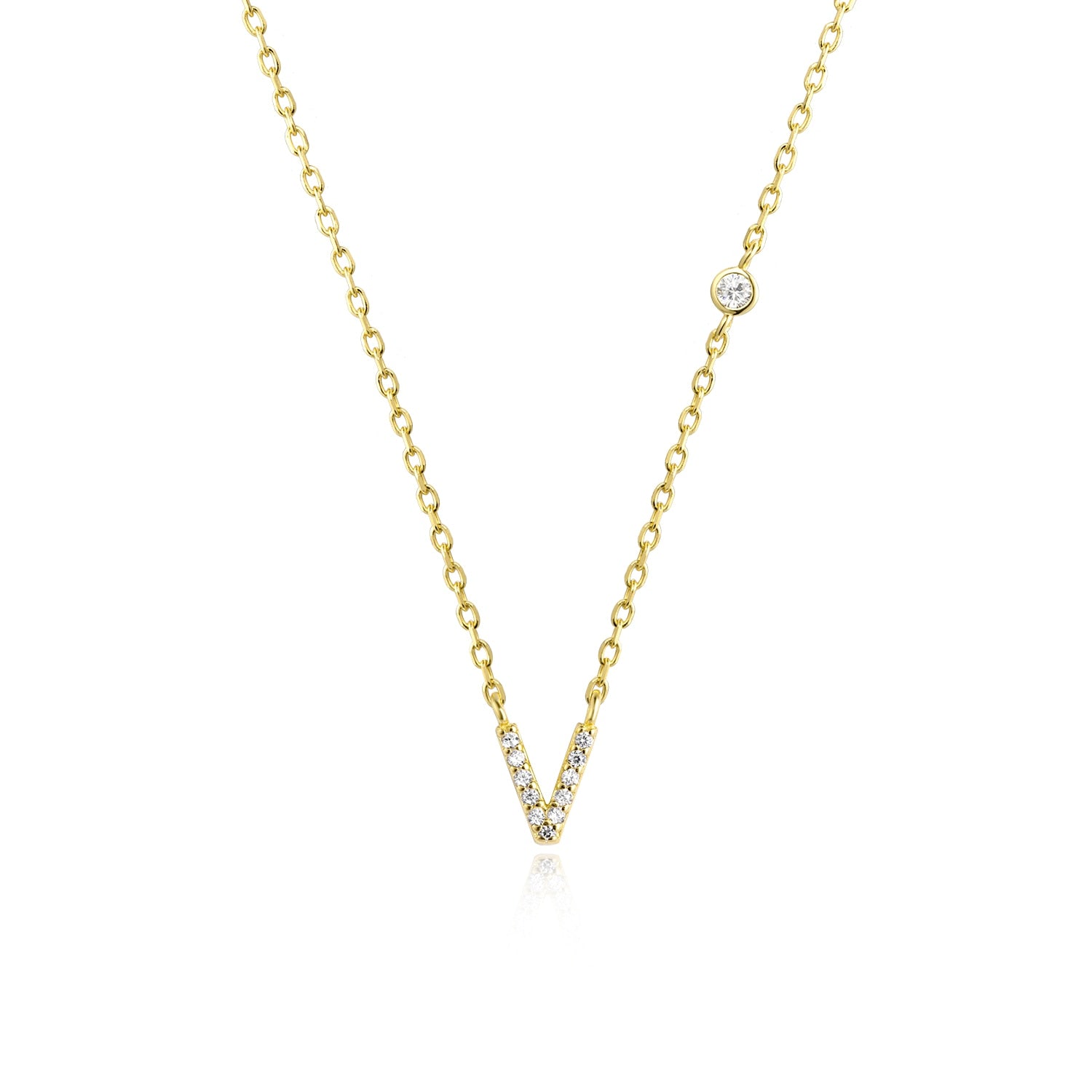 Colar Letra Banhado a Ouro 18k
