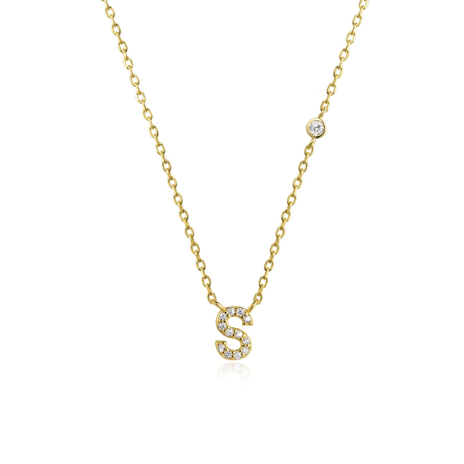 Colar Letra Banhado a Ouro 18k