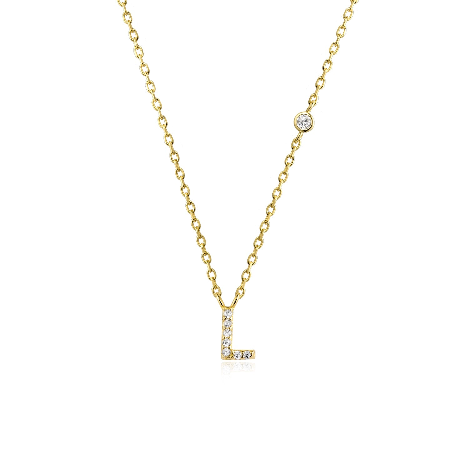 Colar Letra Banhado a Ouro 18k