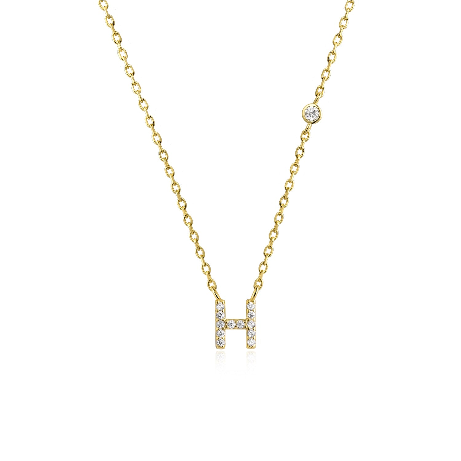 Colar Letra Banhado a Ouro 18k