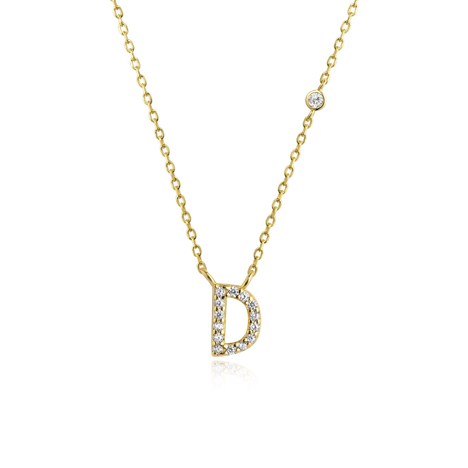 Colar Letra Banhado a Ouro 18k