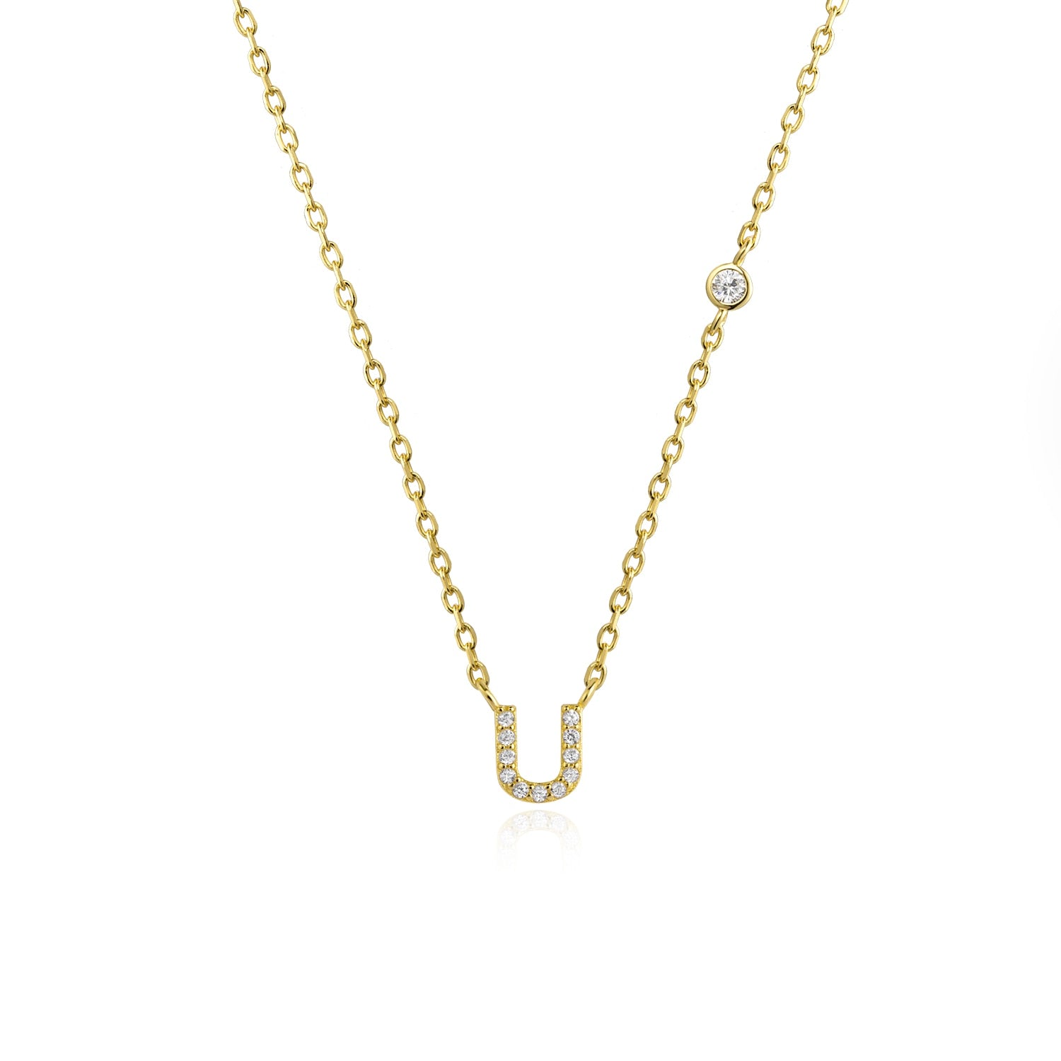 Colar Letra Banhado a Ouro 18k