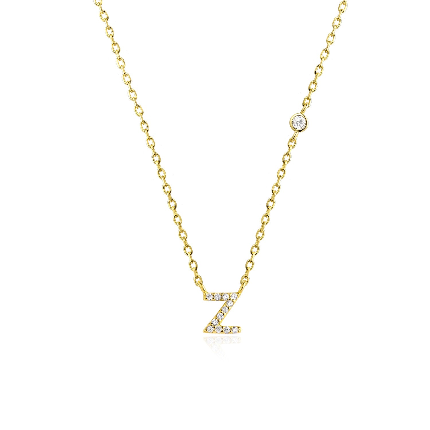 Colar Letra Banhado a Ouro 18k