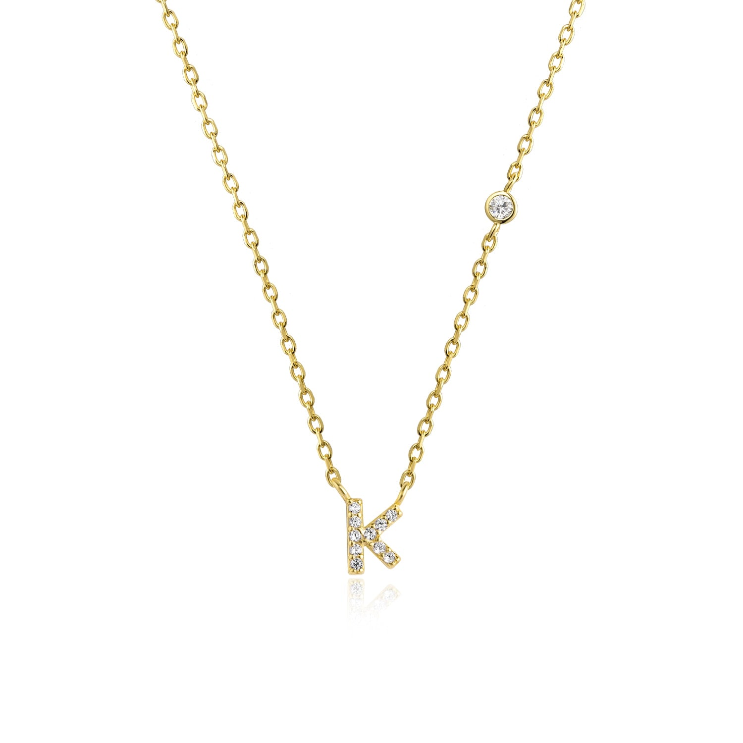 Colar Letra Banhado a Ouro 18k