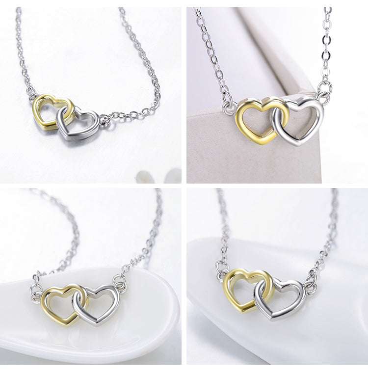 Conjunto Corações Unidos em Prata 925 (3 peças)