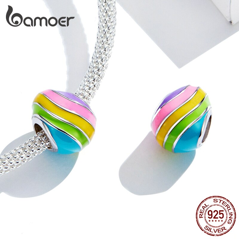 Berloque em Prata 925 - Ovo de Páscoa Rainbow