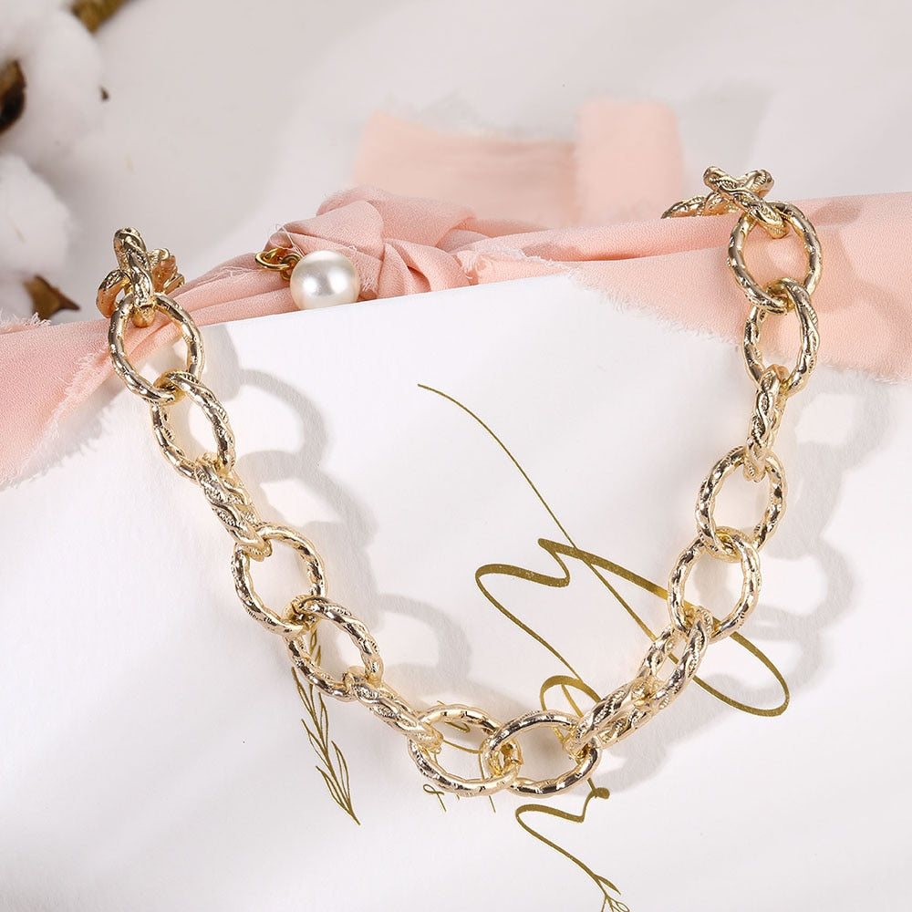 Colar Choker Corrente - Dourado