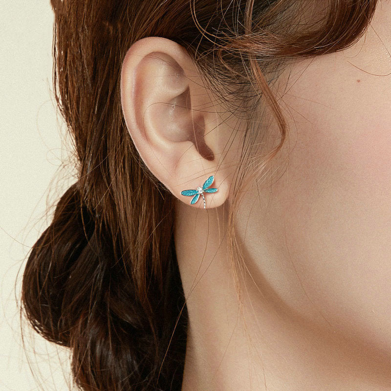 Conjunto Libélula Anel + Brincos (Prata 925)