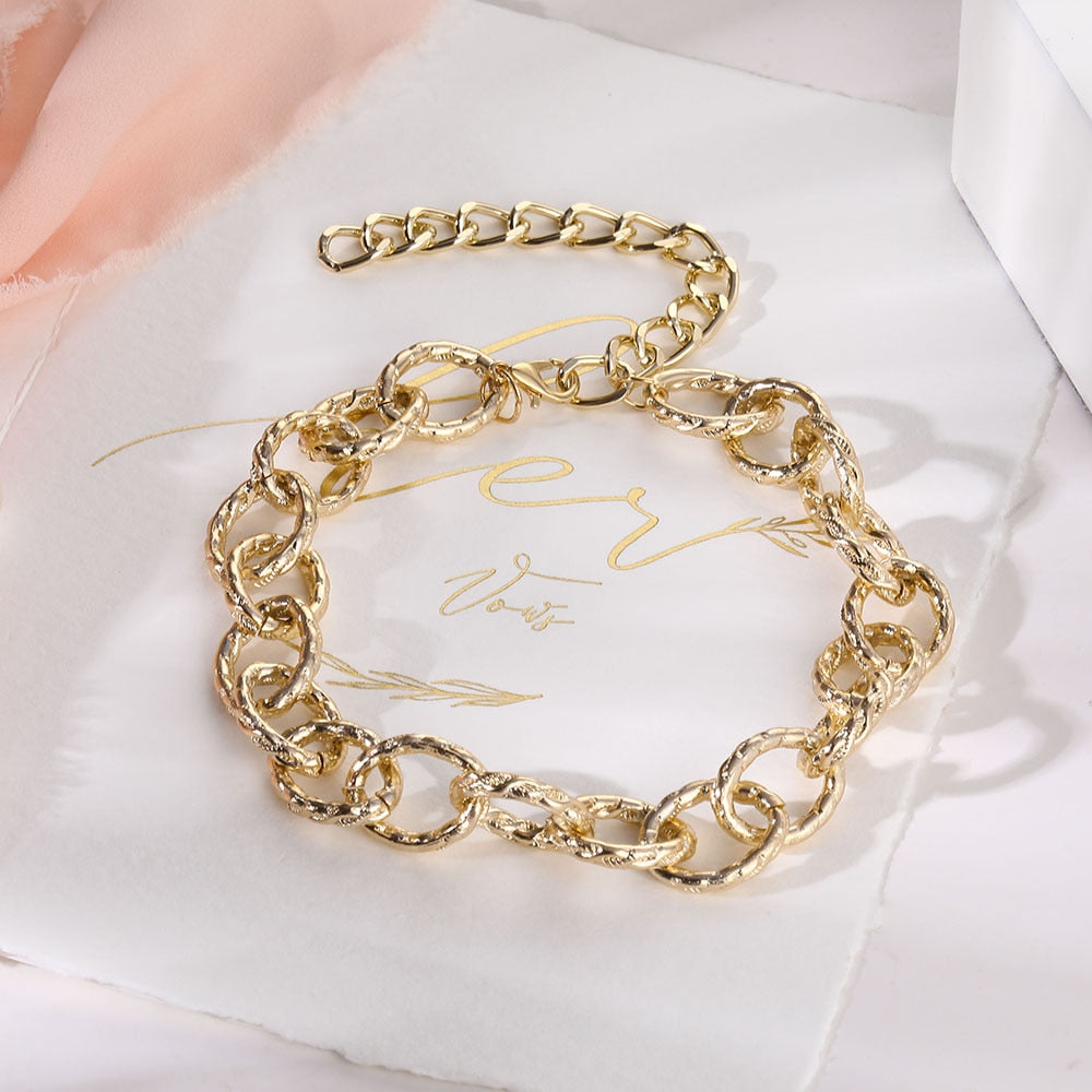 Colar Choker Corrente - Dourado