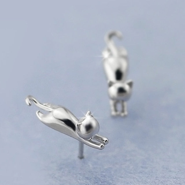 Conjunto Gatinho Brincos e Colar