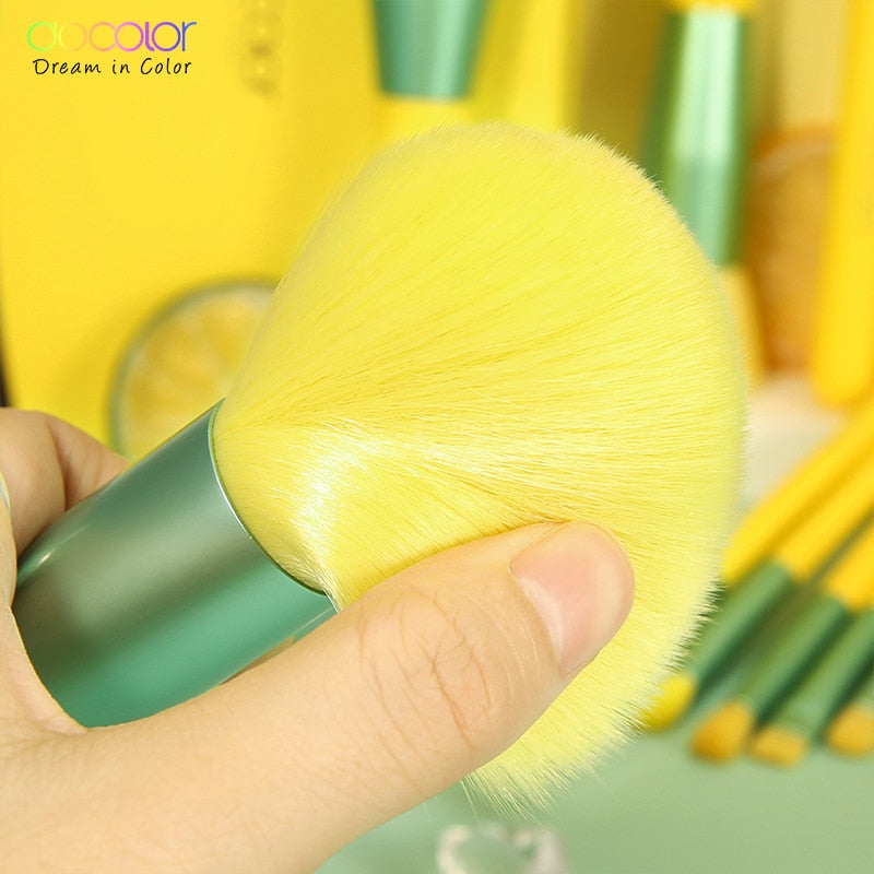 Conjunto de pincéis de maquiagem Docolor Lemon 13 peças
