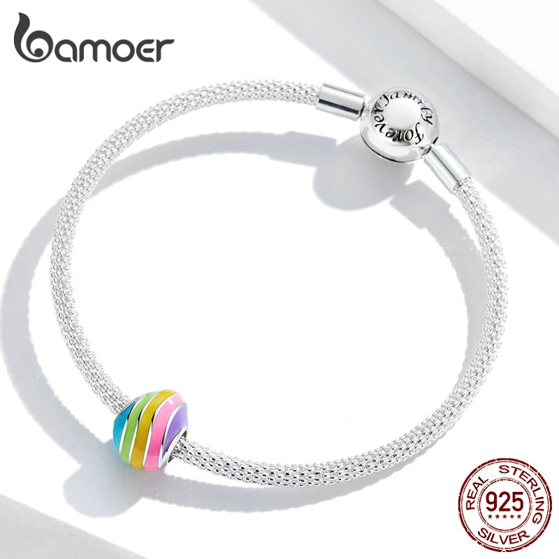 Berloque em Prata 925 - Ovo de Páscoa Rainbow