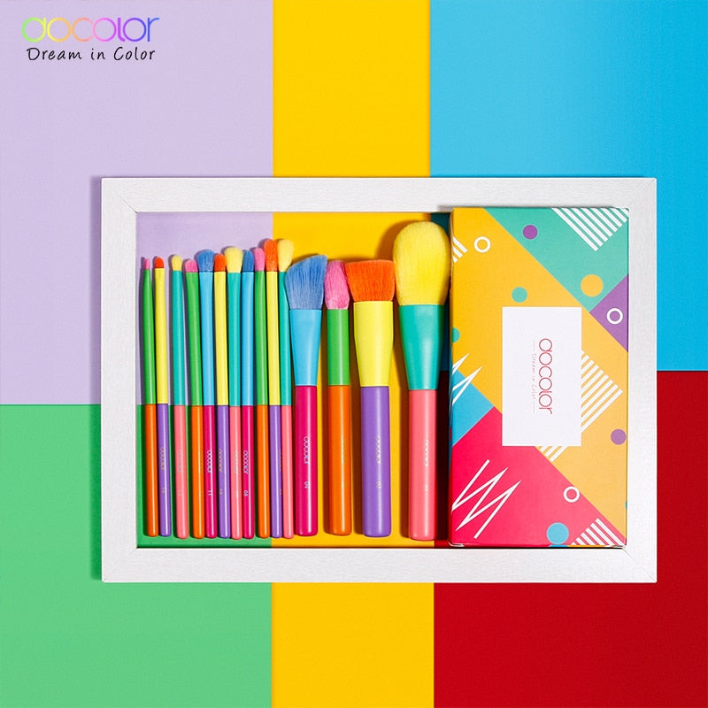 Docolor Colourful Brushes 15 peças