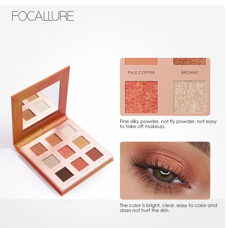 FOCALLURE Paleta de sombras Charming  9 Cores