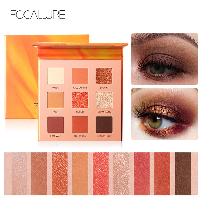 FOCALLURE Paleta de sombras Charming  9 Cores