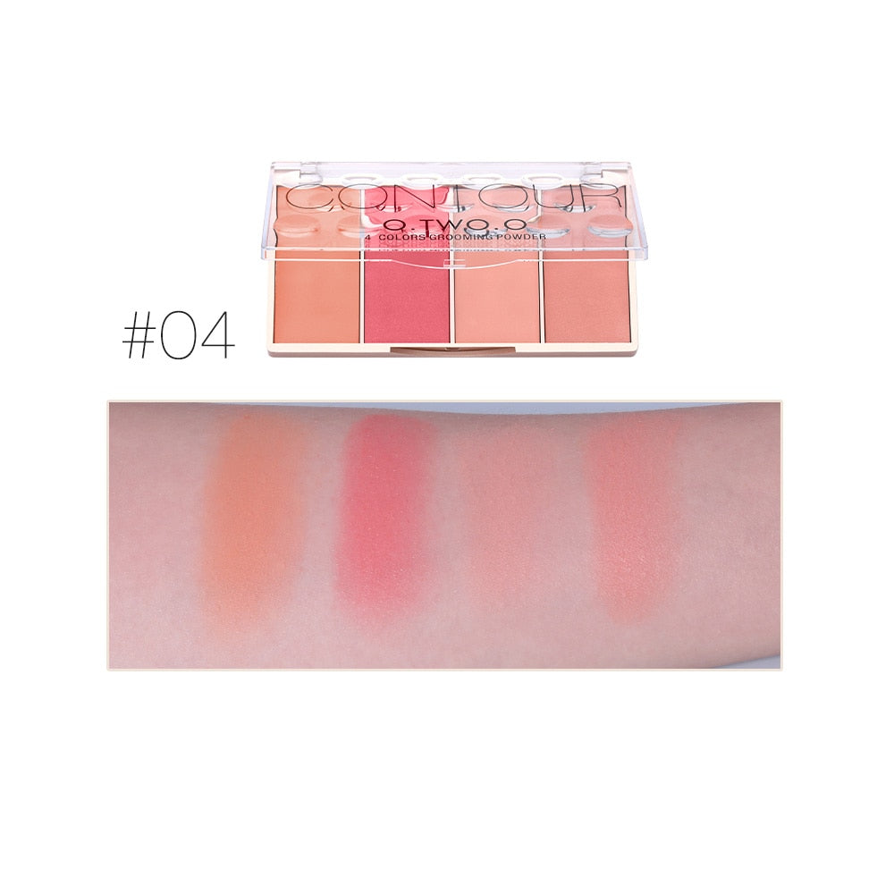 O.TWO.O Paleta de contorno 4 cores A prova d'água