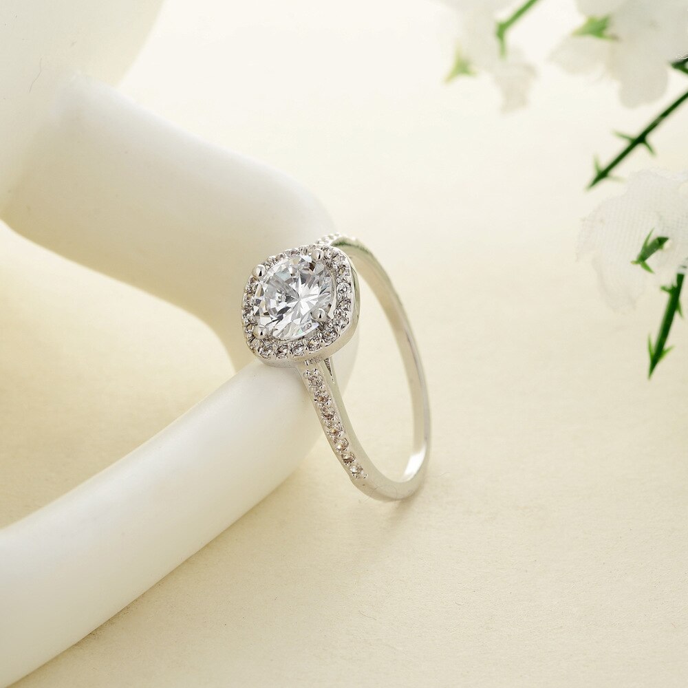 Conjunto Quadrado Cristal em Prata 925