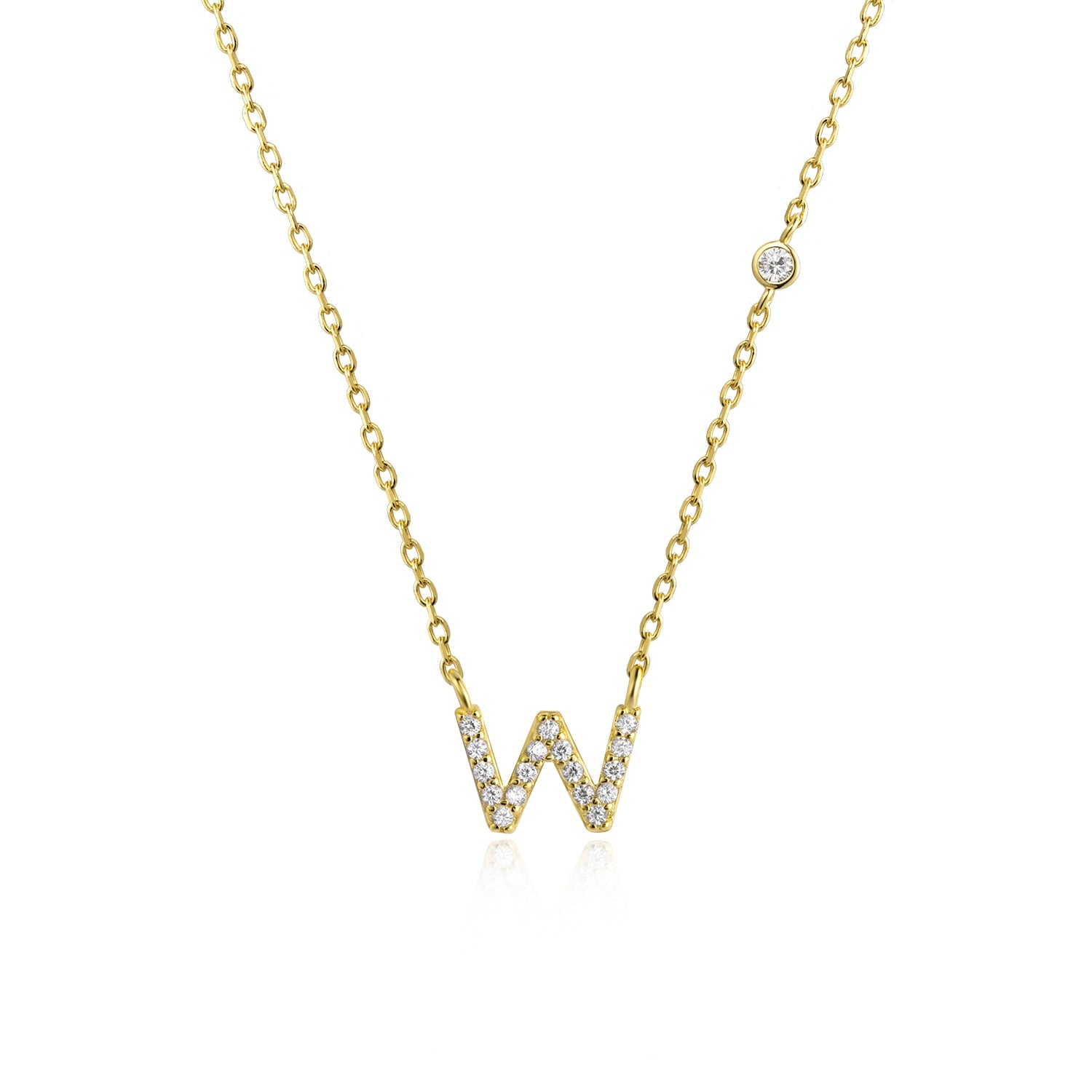 Colar Letra Banhado a Ouro 18k